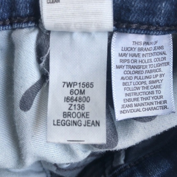 Lucky Brand Brooke Legging Jeans Womens Sz 8/29 Ripped Mid Rise Stretch Denim - Picture 10 of 11